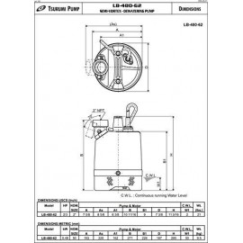 Tsurumi Lb Slimline Portable Dewatering Pump Hp