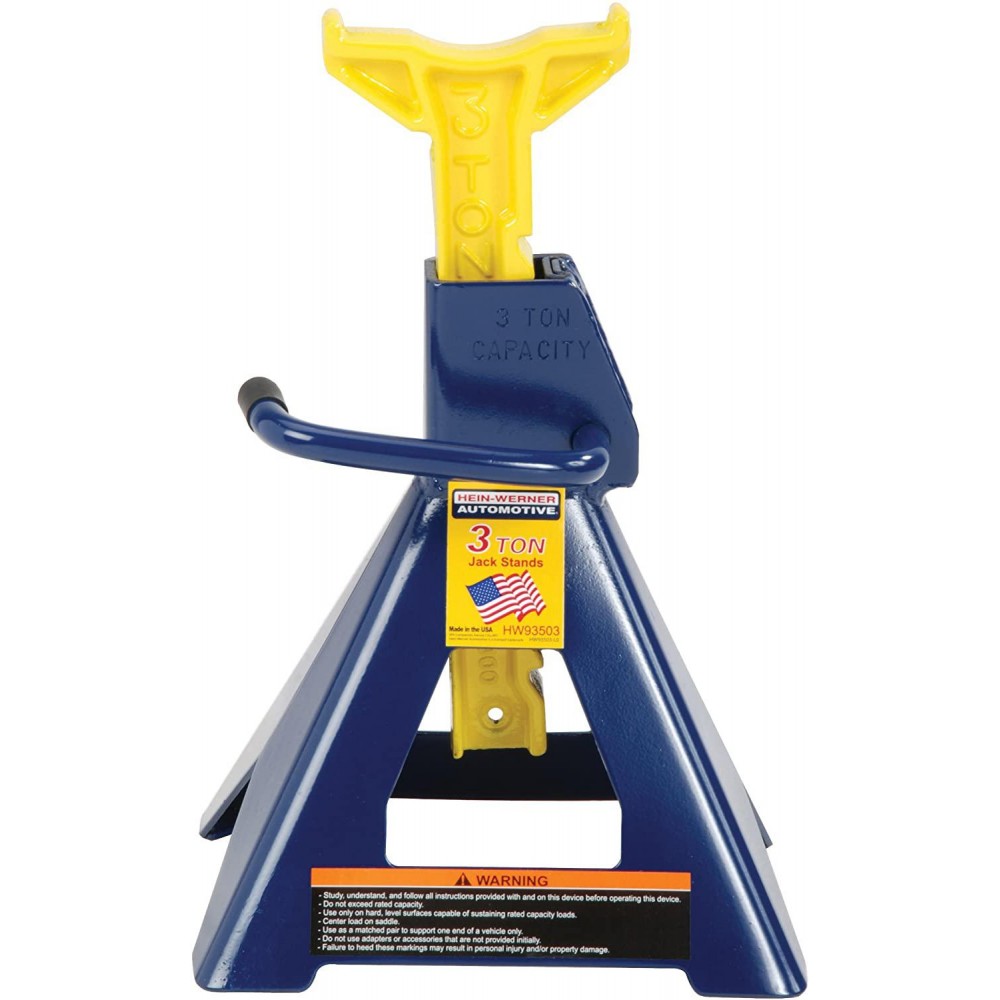 hein werner hw93503 blue yellow jack stand 3 ton capacity